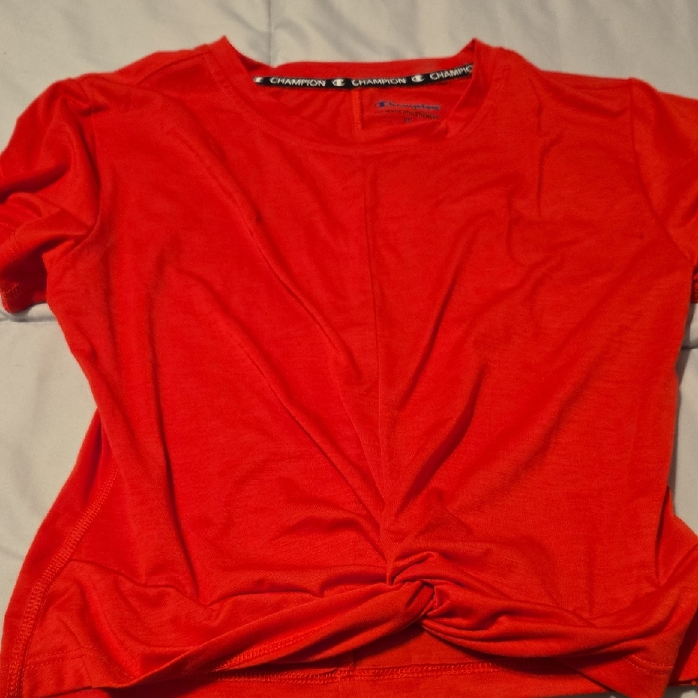 Champion Women's Bright Red Short Sleeve Tee